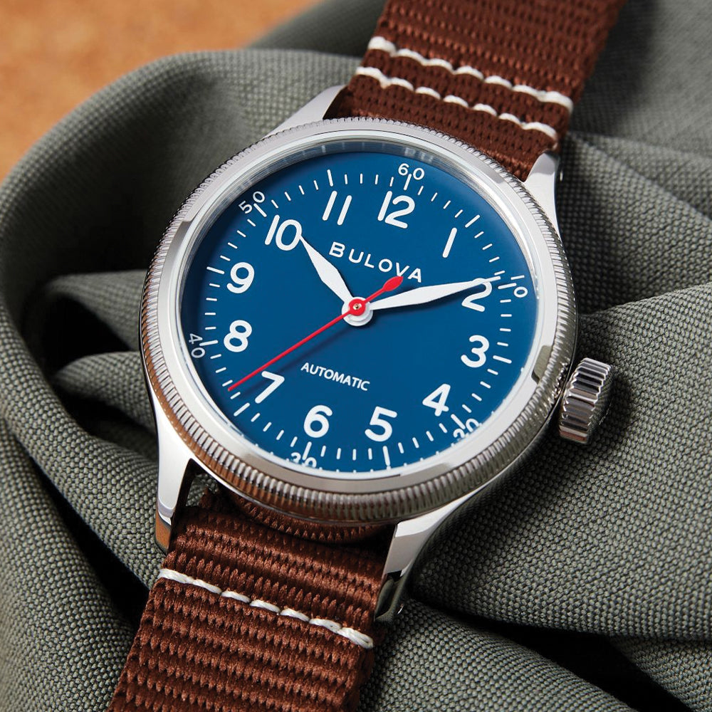 Zegarek A-11 Hack 37 mm – niebieski z paskiem NATO - obrazek 2