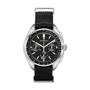 Lunar Pilot 45 mm – czarny z paskiem jednoczęściowym