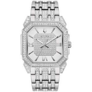 Zegarek męski Bulova Dress/Classic Crystal ze stali nierdzewnej