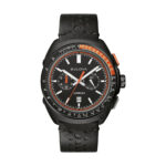 Racer Chronograph, czarna tarcza na czarnym skórzanym pasku