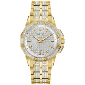 Zegarek damski Bulova Dress/Classic Crystal ze stali nierdzewnej