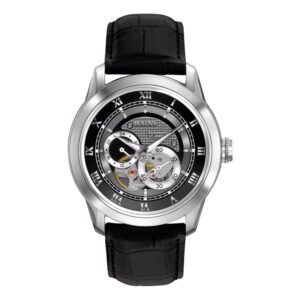 Sutton 42 mm – czarny ze skórzanym paskiem