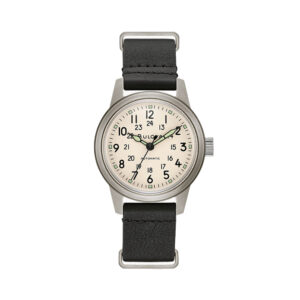 Zegarek Hack 38 mm – kość słoniowa ze skórzanym paskiem